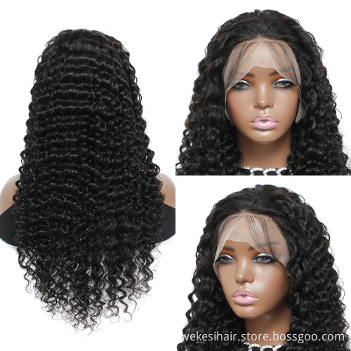 WKS Transparent HD Lace Frontal wig,13x6 Lace Front Human hair wigs with Baby Hair,Transparent Lace Front wigs for black women